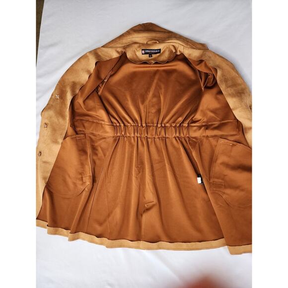 Urban Republic Faux Suede Women/S Long Duster Trench Jacket polyester/spandex - Picture 7 of 9